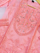 Mahrosh Three-piece Attire: Handmade Crystal Work Clothing