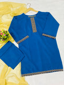 Elegant Muaziz Embroidered Three-Piece Suit