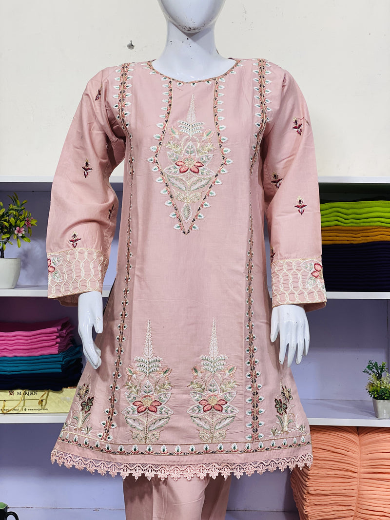 Chic Azmat Lawn Suit Set Featuring Patch Embroidery